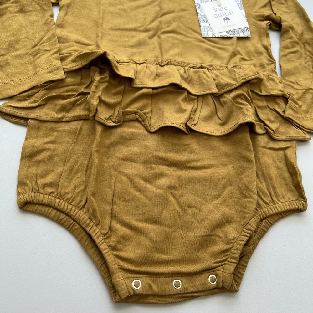 NWT Kate Quinn fennel bamboo long sleeve double skirted bubble size 18-24m - Picture 7 of 10